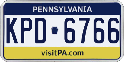 PA license plate KPD6766