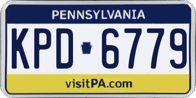 PA license plate KPD6779