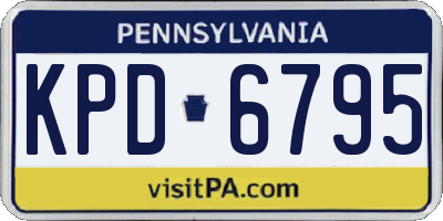 PA license plate KPD6795