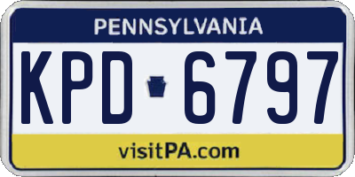 PA license plate KPD6797