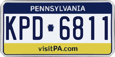 PA license plate KPD6811