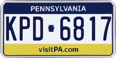 PA license plate KPD6817
