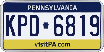PA license plate KPD6819