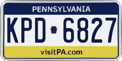 PA license plate KPD6827