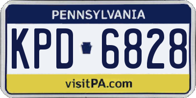 PA license plate KPD6828