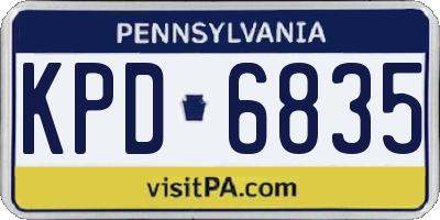 PA license plate KPD6835