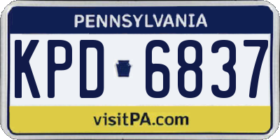 PA license plate KPD6837
