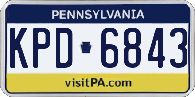 PA license plate KPD6843