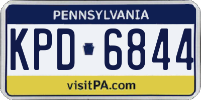 PA license plate KPD6844