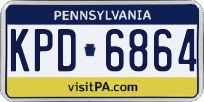 PA license plate KPD6864