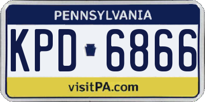 PA license plate KPD6866