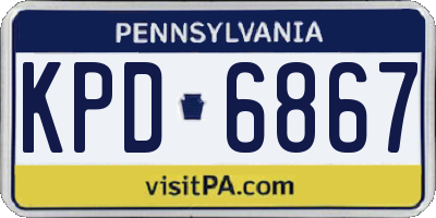 PA license plate KPD6867