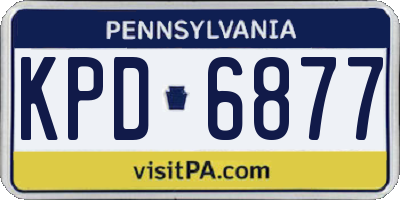 PA license plate KPD6877