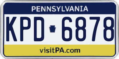 PA license plate KPD6878
