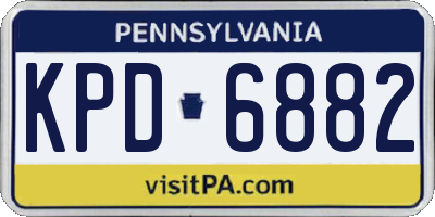 PA license plate KPD6882