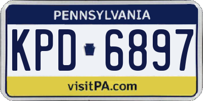 PA license plate KPD6897