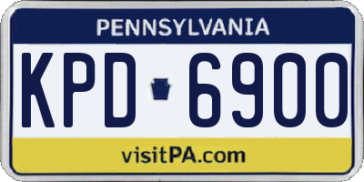 PA license plate KPD6900