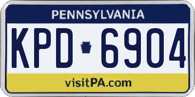 PA license plate KPD6904