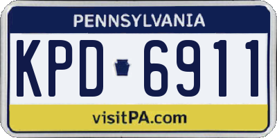 PA license plate KPD6911