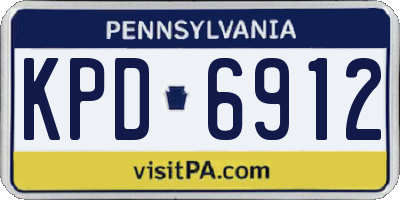 PA license plate KPD6912