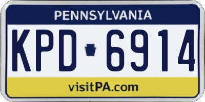PA license plate KPD6914