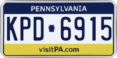 PA license plate KPD6915