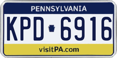 PA license plate KPD6916