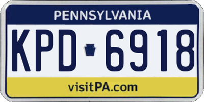 PA license plate KPD6918