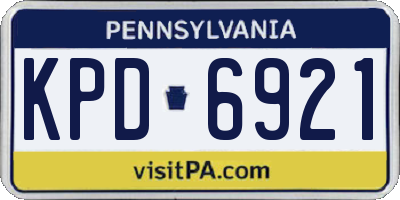 PA license plate KPD6921