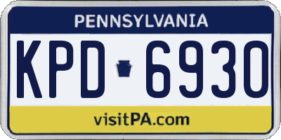 PA license plate KPD6930