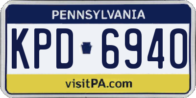 PA license plate KPD6940