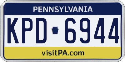 PA license plate KPD6944