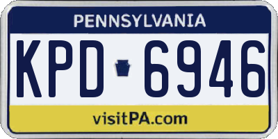 PA license plate KPD6946