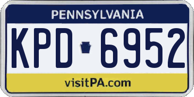 PA license plate KPD6952