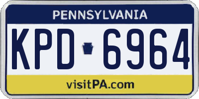 PA license plate KPD6964