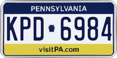 PA license plate KPD6984