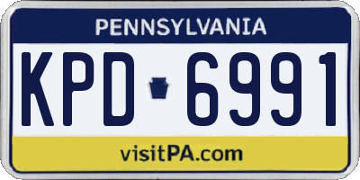 PA license plate KPD6991