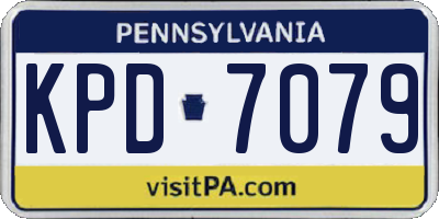PA license plate KPD7079