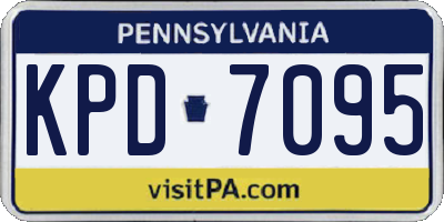 PA license plate KPD7095