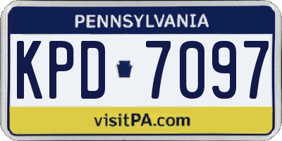 PA license plate KPD7097