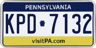 PA license plate KPD7132