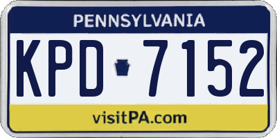 PA license plate KPD7152