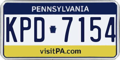 PA license plate KPD7154