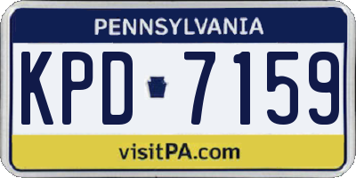 PA license plate KPD7159