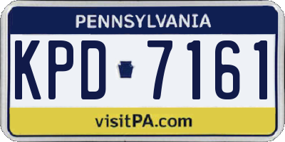 PA license plate KPD7161