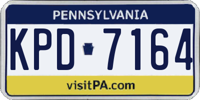 PA license plate KPD7164