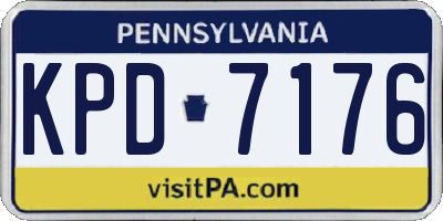 PA license plate KPD7176