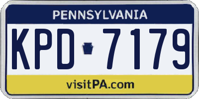 PA license plate KPD7179