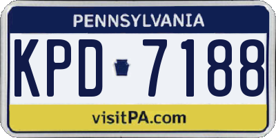PA license plate KPD7188