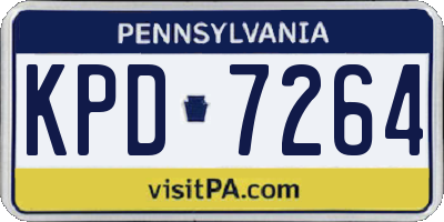 PA license plate KPD7264